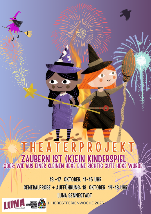 Flyer Theaterprojekt Hexe LUNA 2025